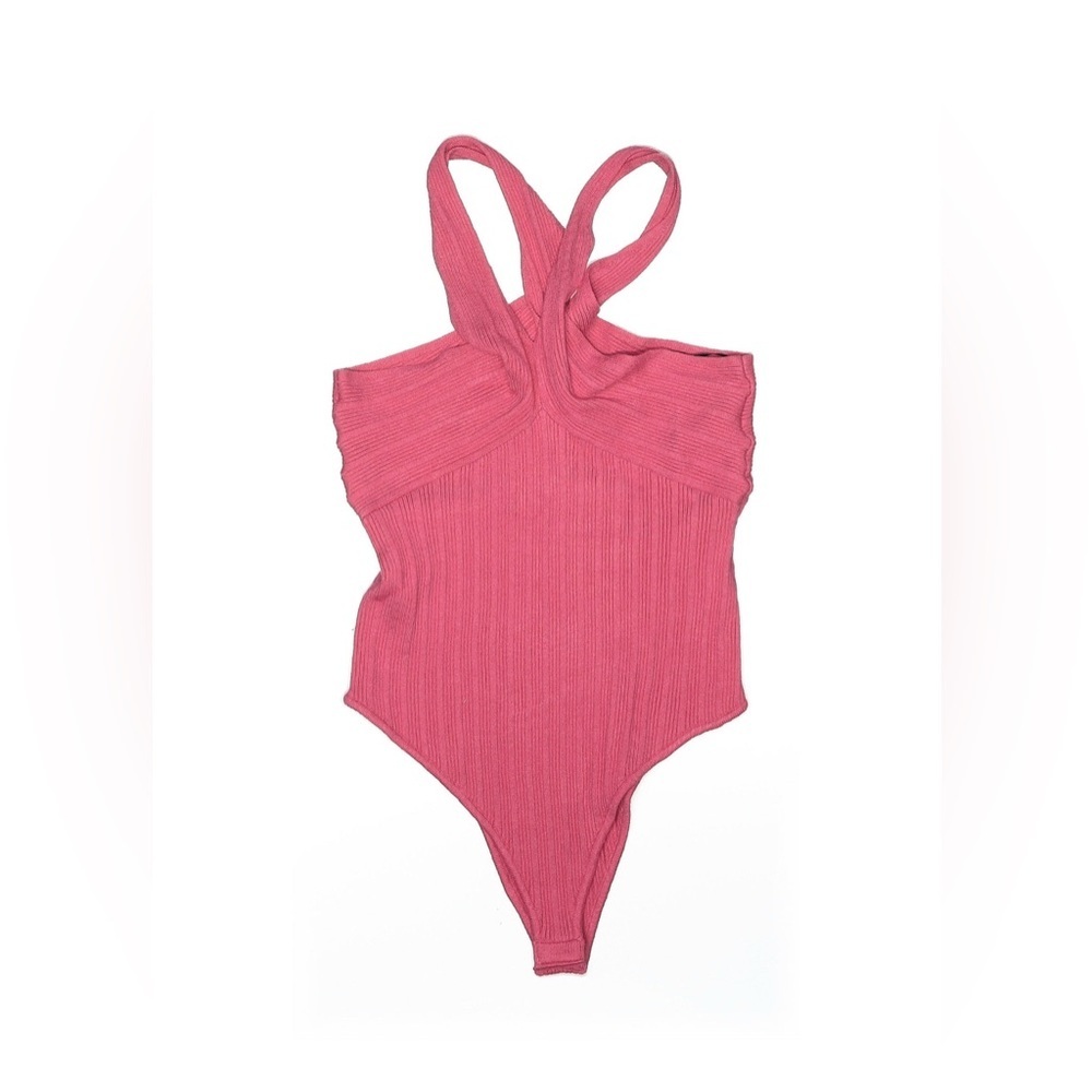 Forever 21 Vibrant Pink Knit bodysuit size XL